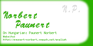 norbert paunert business card